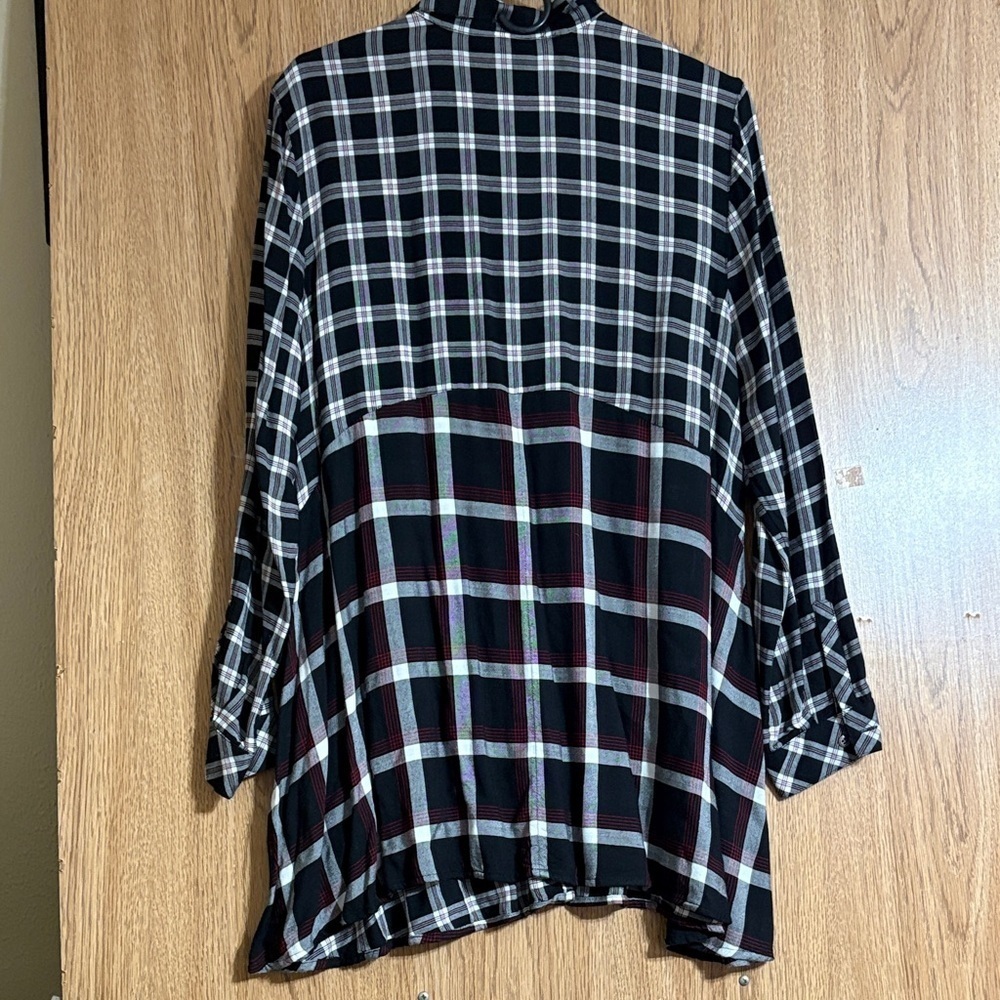 J. Jill Black and White Checkered Shirt - Picture 7 of 7